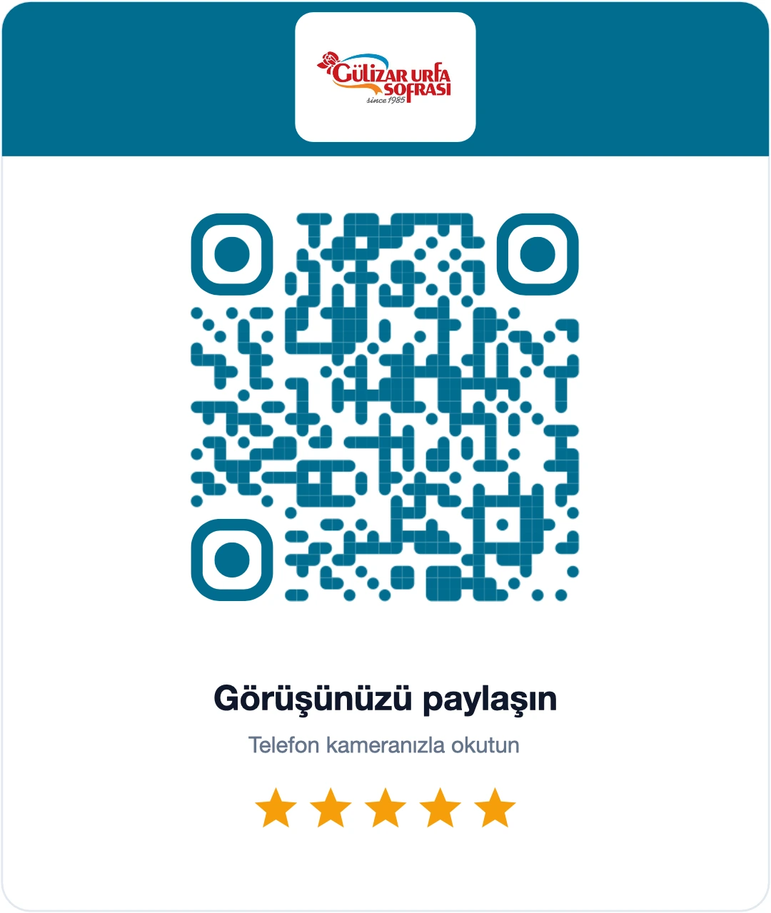Markalı QR kartı